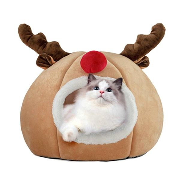 christmas elk antlers three-dimensional tent cat litter plush pet sleeping bed warm winter nest mat washable kennel beds & furniture
christmas elk antlers three-dimensional tent cat litter plush pet sleeping bed warm winter nest mat washable kennel beds & furniture