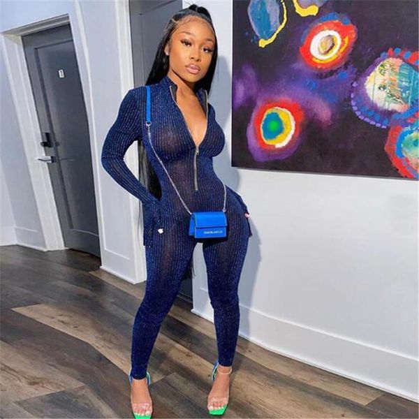 women solid color jumpsuit autumn spring zipper see-through long sleeve high collar romper vintage perspective skinny bodysuit women's, Black;white
women solid color jumpsuit autumn spring zipper see-through long sleeve high collar romper vintage perspective skinny bodysuit women's, Black;white
