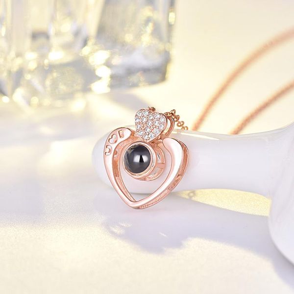 pendant necklaces love peach mood lovers necklace female memory 100 languages projection sound web celebrity short style clavicle chain, Silver
pendant necklaces love peach mood lovers necklace female memory 100 languages projection sound web celebrity short style clavicle chain, Silver