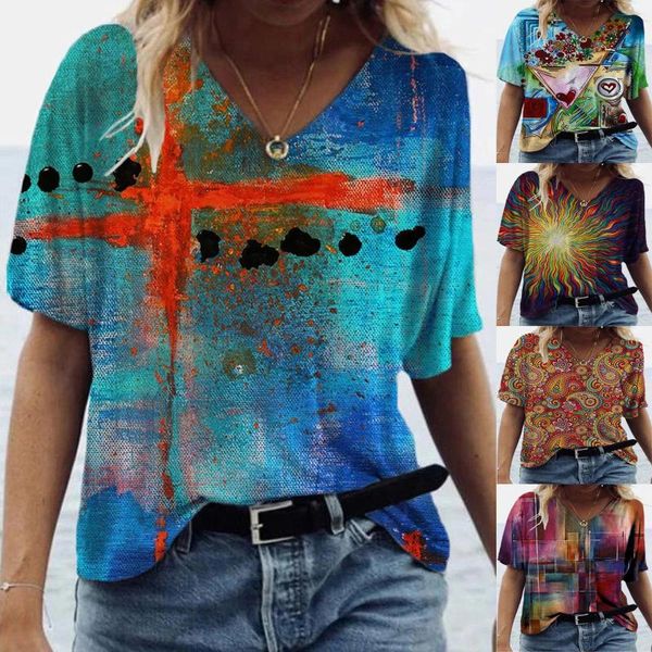 women's t-shirt fashion women summer printed short sleeve round neck casual tee vintage female clothes, White
women's t-shirt fashion women summer printed short sleeve round neck casual tee vintage female clothes, White