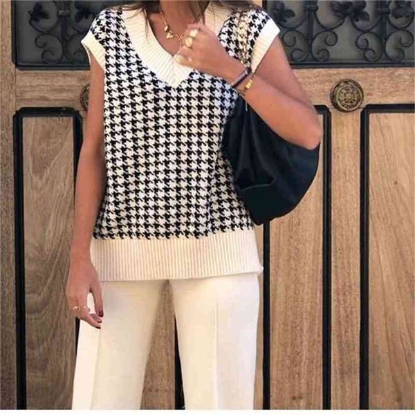 traf women vest sweater fashion knitted sweater loose vintage female waistcoat chic oversize sweater women clothes out 210810, White;black
traf women vest sweater fashion knitted sweater loose vintage female waistcoat chic oversize sweater women clothes out 210810, White;black