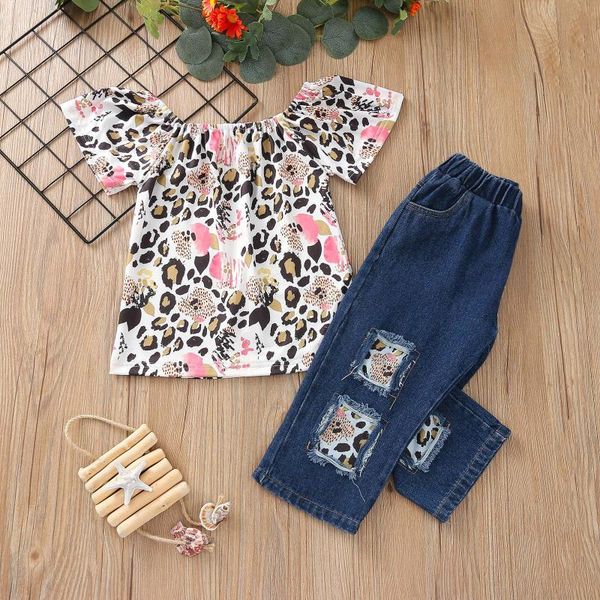 clothing sets kids set outfits summer fashion clothes stylish girl's two-piece beaded jeans with one shoulder strap child suit, White
clothing sets kids set outfits summer fashion clothes stylish girl's two-piece beaded jeans with one shoulder strap child suit, White