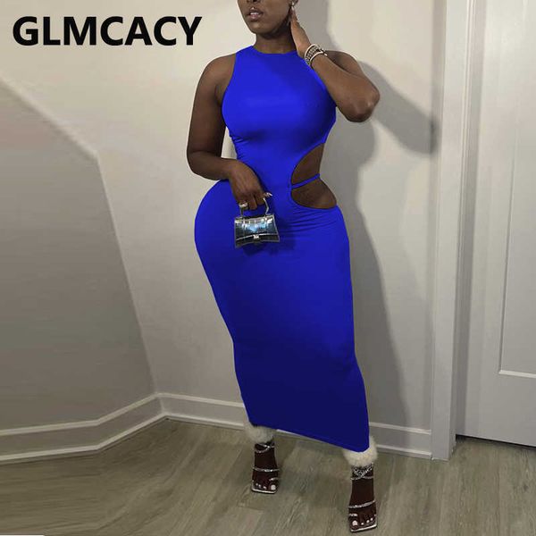 sleeveless cut out bodycon maxi dress casual solid party club long dresses 210702, Black;gray
sleeveless cut out bodycon maxi dress casual solid party club long dresses 210702, Black;gray