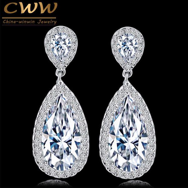 classic silver color white cubic zirconia crystal long tear drop dangle earrings for women party jewelry gift cz058 210714
classic silver color white cubic zirconia crystal long tear drop dangle earrings for women party jewelry gift cz058 210714