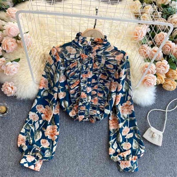 temperament fashion women's spring blouse chiffon lantern sleeve stand collar pleated wood ear blusa floral shirt c217 210506, White
temperament fashion women's spring blouse chiffon lantern sleeve stand collar pleated wood ear blusa floral shirt c217 210506, White