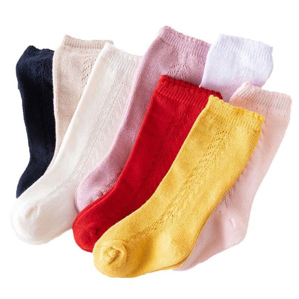 0-3years born baby girls knee length socks cotton solid color hollow breathable long children sock, Pink;yellow
0-3years born baby girls knee length socks cotton solid color hollow breathable long children sock, Pink;yellow