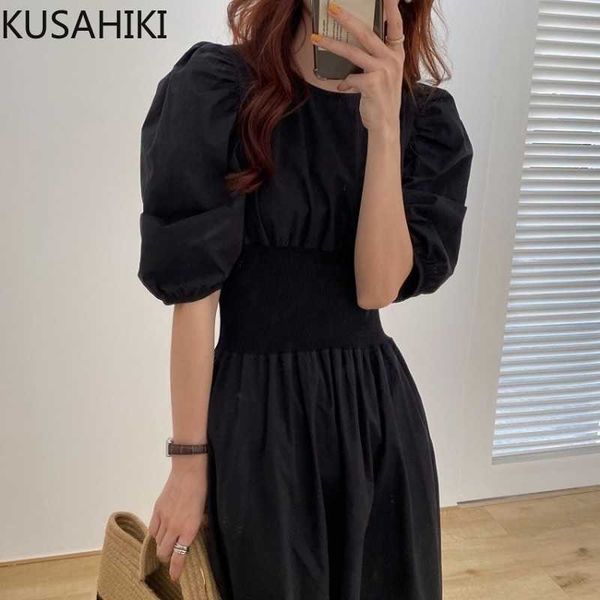 kusahiki dresses women puff short sleeve o-neck dress spring summer stretch high waist a-line mid-calf vestidos mujer 6g015 210602, Black;gray
kusahiki dresses women puff short sleeve o-neck dress spring summer stretch high waist a-line mid-calf vestidos mujer 6g015 210602, Black;gray