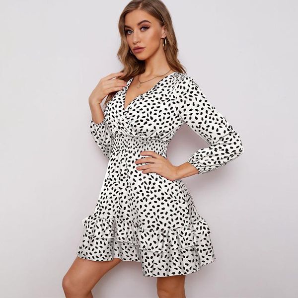 casual dresses autumn polka dot print mini women 2021 deep v-neck long sleeve white ruffles dress fashion woman party, Black;gray
casual dresses autumn polka dot print mini women 2021 deep v-neck long sleeve white ruffles dress fashion woman party, Black;gray
