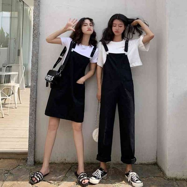 korean version of women's denim overalls + thin sloppy skirt girlfriend skirt pure black and yellow wild college style 210326, Black;white
korean version of women's denim overalls + thin sloppy skirt girlfriend skirt pure black and yellow wild college style 210326, Black;white