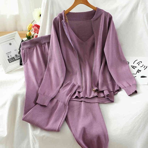 spring solid color round collar long sleeve coat cardigan suspender harlan cropped pants three piece set mz557 210525, White
spring solid color round collar long sleeve coat cardigan suspender harlan cropped pants three piece set mz557 210525, White
