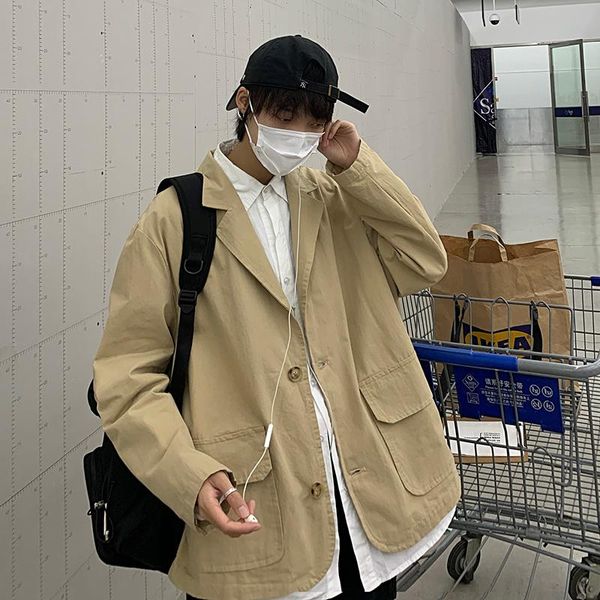 men's suits & blazers 2021 spring korean style solid color washing suit men casual loose simple green for m-xxl, White;black
men's suits & blazers 2021 spring korean style solid color washing suit men casual loose simple green for m-xxl, White;black