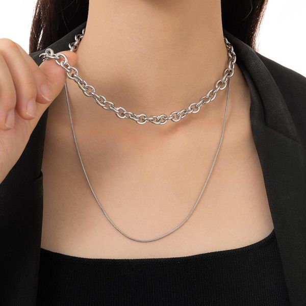 chokers shixin layered stainless steel chain necklaces on the neck fashion short choker necklace for women men trendy jewelry, Golden;silver
chokers shixin layered stainless steel chain necklaces on the neck fashion short choker necklace for women men trendy jewelry, Golden;silver