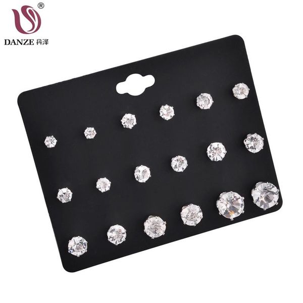 stud danze 9 pairs/lot classic crystal earrings set for women geometric transparent glass small ear jewelry brincos feminino, Golden;silver
stud danze 9 pairs/lot classic crystal earrings set for women geometric transparent glass small ear jewelry brincos feminino, Golden;silver