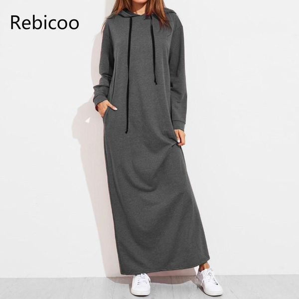 casual dresses autumn hooded hoodies women maxi dress vintage long sleeve pullovers female vestidos robe femme, Black;gray
casual dresses autumn hooded hoodies women maxi dress vintage long sleeve pullovers female vestidos robe femme, Black;gray