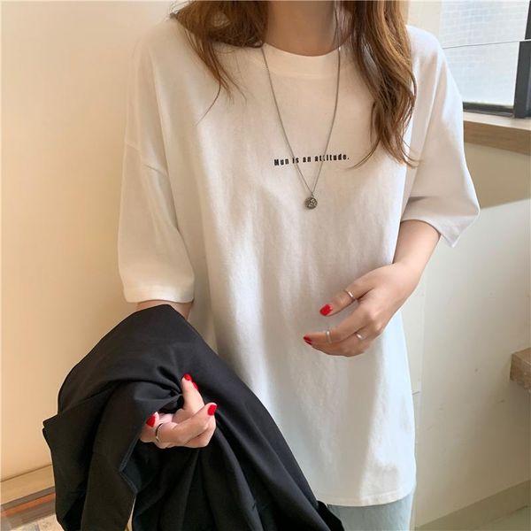 summer harajuku women t-shirts 2021 loose medium-length model simple hundred letter print large size short-sleeved t-shirt women's, White
summer harajuku women t-shirts 2021 loose medium-length model simple hundred letter print large size short-sleeved t-shirt women's, White
