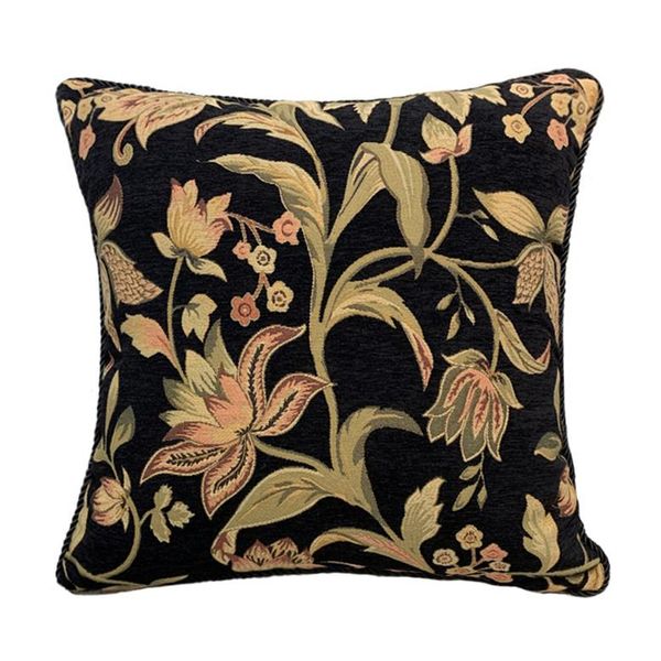 cushion/decorative pillow classical black floral chenille woven jacquard decorative case pipping sofa chair soft cushion cover 45x45cm 1pc/l
cushion/decorative pillow classical black floral chenille woven jacquard decorative case pipping sofa chair soft cushion cover 45x45cm 1pc/l
