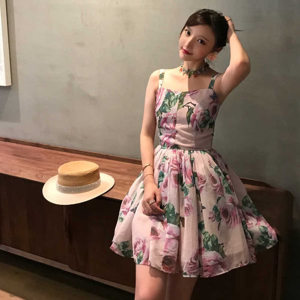 printed suspender dress female xia high waist was thin backless pink sleeveless print sleeveless knee-length office lady 210603, Black;gray
printed suspender dress female xia high waist was thin backless pink sleeveless print sleeveless knee-length office lady 210603, Black;gray