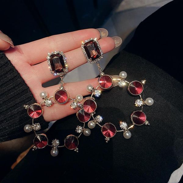red fashion korean elegant geometric dangle earrings for women cute pendant jewelry & chandelier, Silver
red fashion korean elegant geometric dangle earrings for women cute pendant jewelry & chandelier, Silver