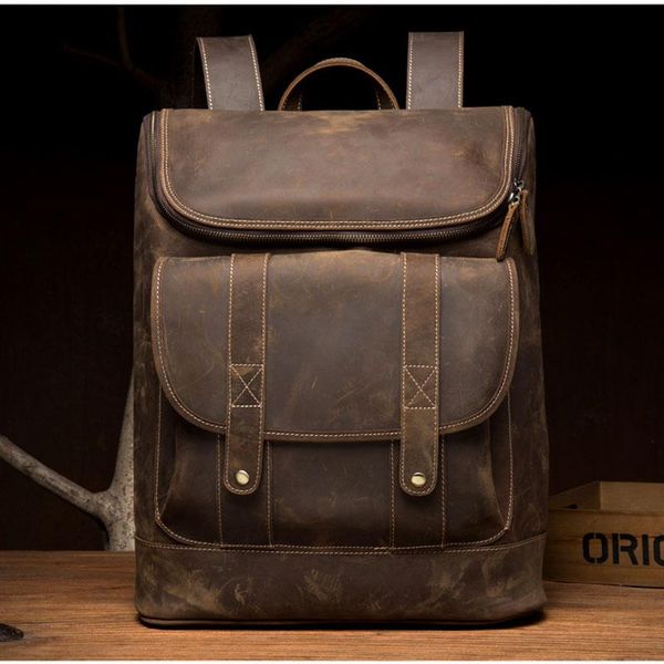 backpack genuine leather crazy horse handmade men backpacks designer vintage classic cowhide casual rucksack
backpack genuine leather crazy horse handmade men backpacks designer vintage classic cowhide casual rucksack