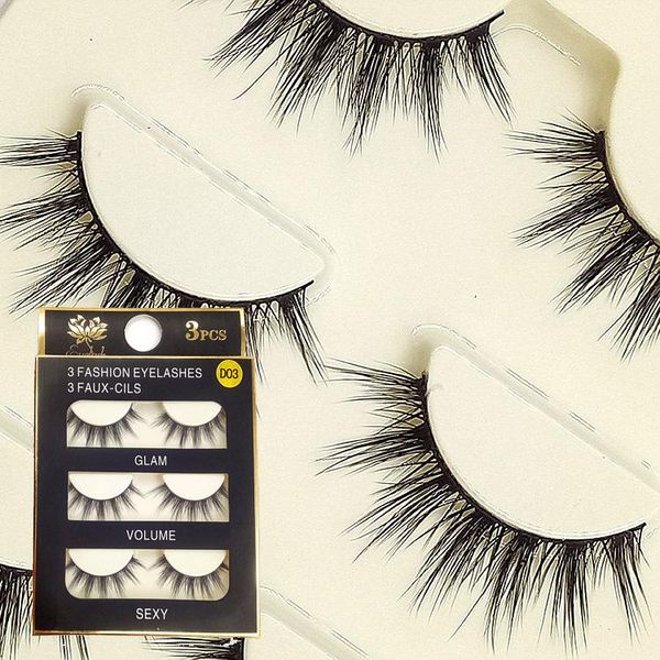 false eyelashes d03 3pcs 3d hand made fake lashes black cotton stalk natural long soft eye lash reuse daily extension
false eyelashes d03 3pcs 3d hand made fake lashes black cotton stalk natural long soft eye lash reuse daily extension