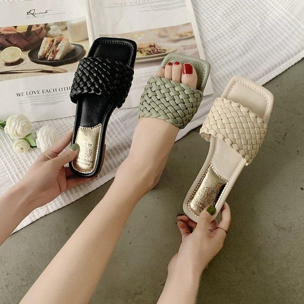 slippers women's shoes 2021 summer square toe flip flops wear flat bottom fish mouth women fashion, Black
slippers women's shoes 2021 summer square toe flip flops wear flat bottom fish mouth women fashion, Black