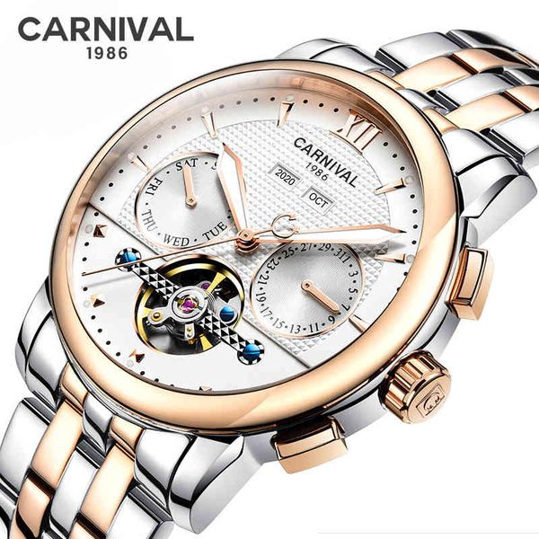 carnaval multifunctional mechanical gentlemen clocks brand men tours luxury waterproof sport men's annual calendar, Slivery;brown
carnaval multifunctional mechanical gentlemen clocks brand men tours luxury waterproof sport men's annual calendar, Slivery;brown