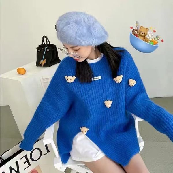 women's sweaters loose knit sweater of japanese bear, university style pullover female harajuku qtyh, White;black
women's sweaters loose knit sweater of japanese bear, university style pullover female harajuku qtyh, White;black