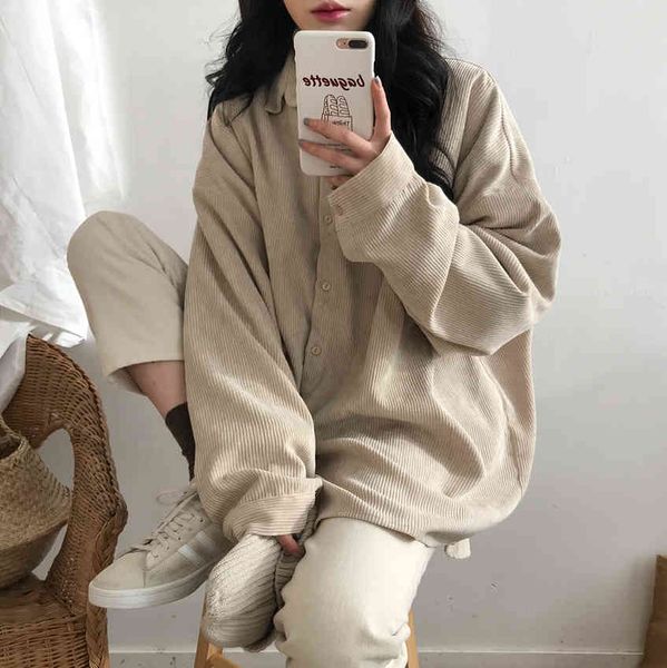 women's tanks & camis spring autumn ladies blouses corduroy single breasted turn down collar loose vestido casual blusas mujer ele, White
women's tanks & camis spring autumn ladies blouses corduroy single breasted turn down collar loose vestido casual blusas mujer ele, White