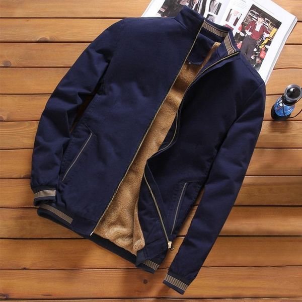 men's jackets fleece thick warm jacket mens 2021 autumn winter bomber casual coats male outerwear, Black;brown
men's jackets fleece thick warm jacket mens 2021 autumn winter bomber casual coats male outerwear, Black;brown