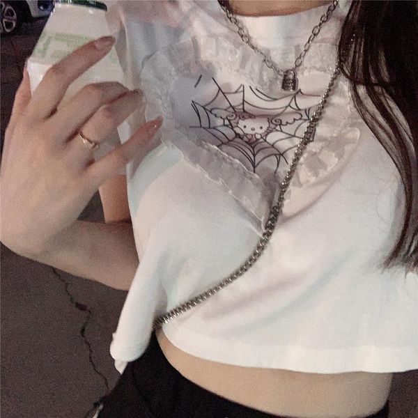 women's t-shirt korean super fire cartoon cute short-sleeved shirt women summer love lace printing female, White
women's t-shirt korean super fire cartoon cute short-sleeved shirt women summer love lace printing female, White