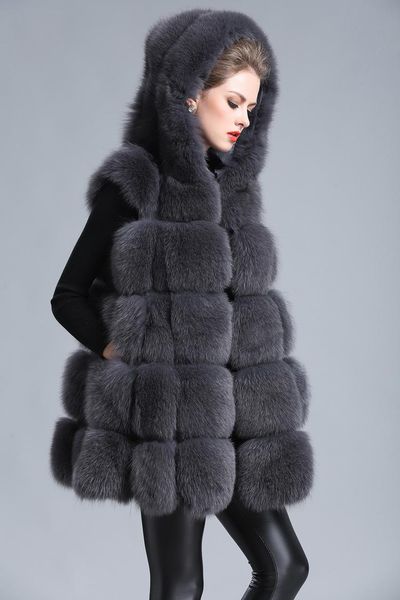 women's fur & faux genuine vest real long coat luxury wholesale retail oem, Black
women's fur & faux genuine vest real long coat luxury wholesale retail oem, Black