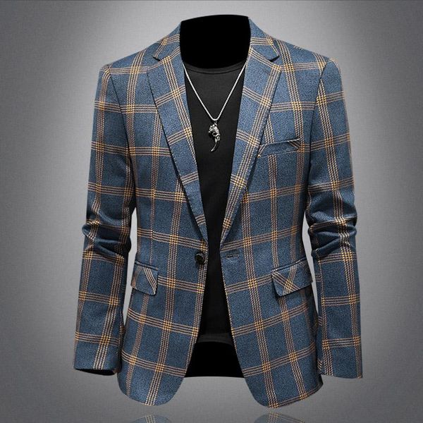 men's suits & blazers plaid blazer men 's korean -style slim -fitting and handsome casual single western fashion spring autumn lar, White;black
men's suits & blazers plaid blazer men 's korean -style slim -fitting and handsome casual single western fashion spring autumn lar, White;black