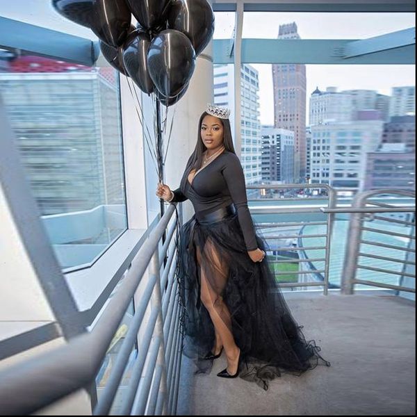 black see thru bridal women skirt tutu detachable train long tulle skirts side split fashion over wrap
black see thru bridal women skirt tutu detachable train long tulle skirts side split fashion over wrap