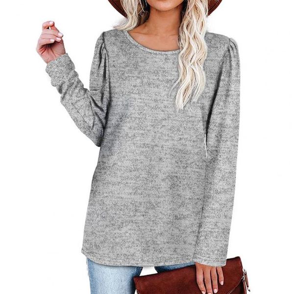 women's blouses & shirts long sleeve solid color women autumn winter o-neck pleated shoulder tunic blouse pullover, White
women's blouses & shirts long sleeve solid color women autumn winter o-neck pleated shoulder tunic blouse pullover, White