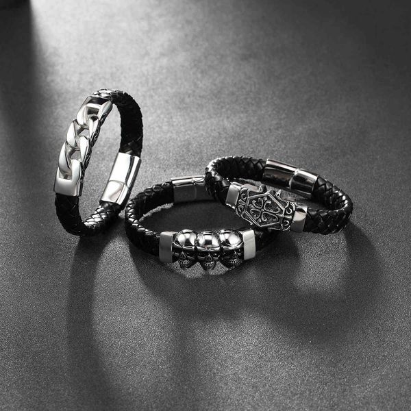 classic crosin ch stainless leather personalized woven leather rope titanium steel bracelet men's bracelet
classic crosin ch stainless leather personalized woven leather rope titanium steel bracelet men's bracelet