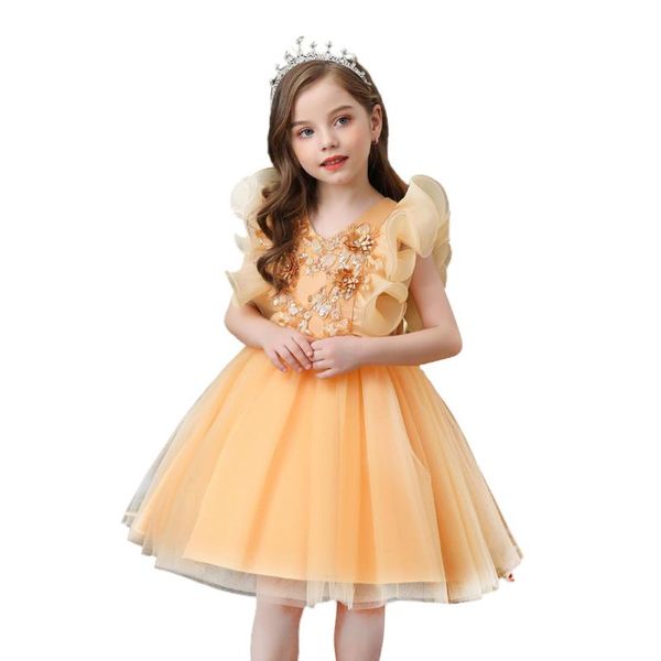 baby girls dress tutu flower princess mesh dresses fashion summer sleeveless children's costume clothing for party dropship girl's, Red;yellow 
baby girls dress tutu flower princess mesh dresses fashion summer sleeveless children's costume clothing for party dropship girl's, Red;yellow