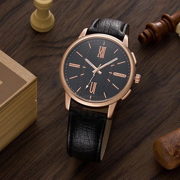 wristwatches yazole sell rose gold roman numeral dial quartz movement men watch practical luminous function fashion business style 401, Slivery;brown
wristwatches yazole sell rose gold roman numeral dial quartz movement men watch practical luminous function fashion business style 401, Slivery;brown