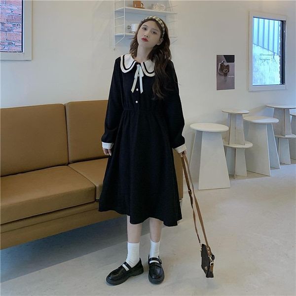 casual dresses french dress child qiu dong female in 2021 a little baby get reduction the old black long a-line, Black;gray
casual dresses french dress child qiu dong female in 2021 a little baby get reduction the old black long a-line, Black;gray