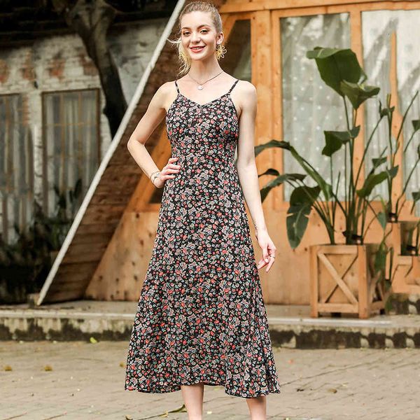 dress floral print spaghetti strap maxi dress 2021 a line women summer sleeveless v neck ladies skinny vacation long dresses x0g4, Black;gray
dress floral print spaghetti strap maxi dress 2021 a line women summer sleeveless v neck ladies skinny vacation long dresses x0g4, Black;gray