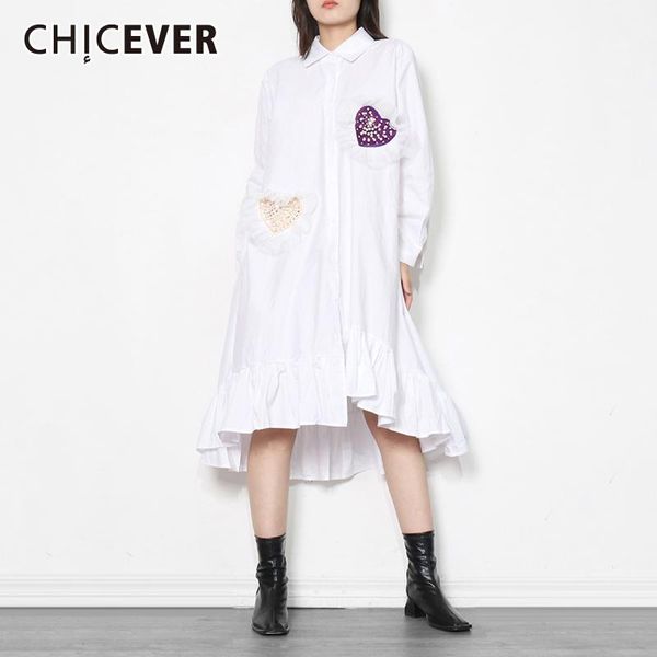 casual dresses chicever single breasted dress for women lapel collar long sleeve patchwork frill trim female korean fashion clothes, Black;gray
casual dresses chicever single breasted dress for women lapel collar long sleeve patchwork frill trim female korean fashion clothes, Black;gray