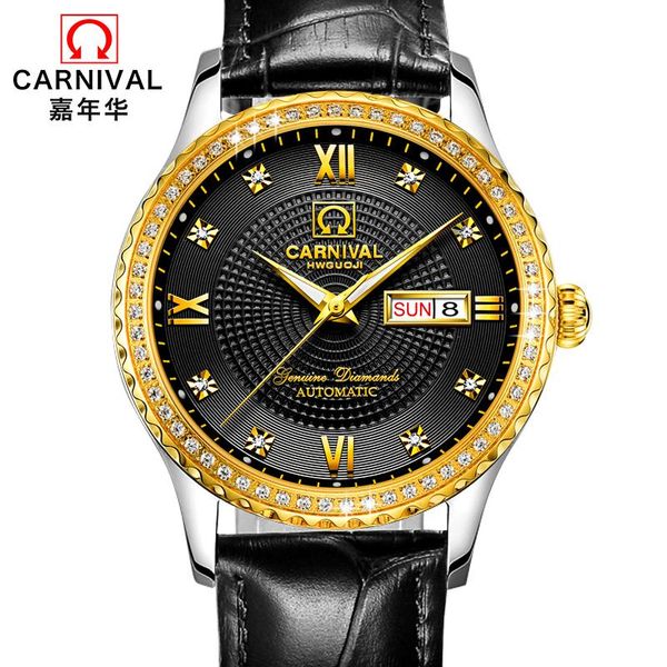 brand carnival men's watches luxury business automatic watch men leather waterproof mechanical sport wristwatch montre homme wristwatch, Slivery;brown
brand carnival men's watches luxury business automatic watch men leather waterproof mechanical sport wristwatch montre homme wristwatch, Slivery;brown