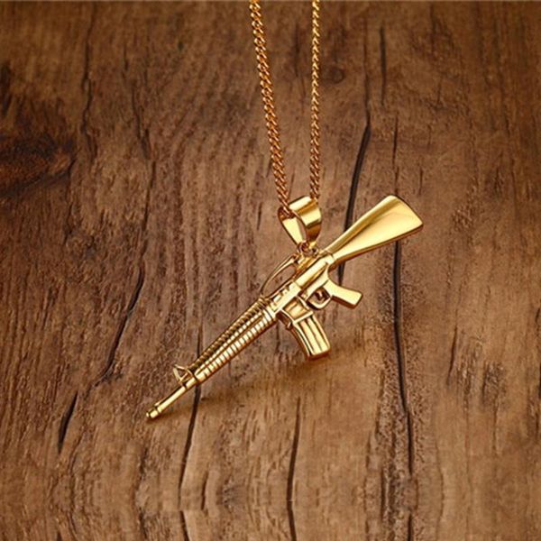pendant necklaces gold necklace mens lovers men's chain gun stainless steel gifts male accessories jewelry on the neck hip hop, Silver
pendant necklaces gold necklace mens lovers men's chain gun stainless steel gifts male accessories jewelry on the neck hip hop, Silver