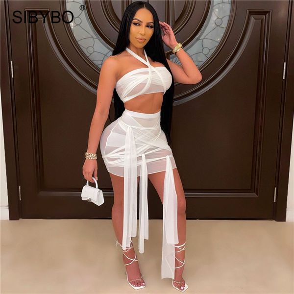 sibybo 2 piece set black mesh skirt suit women bandage and mini skirts femme summer see through party outfits 2021, Black;white
sibybo 2 piece set black mesh skirt suit women bandage and mini skirts femme summer see through party outfits 2021, Black;white