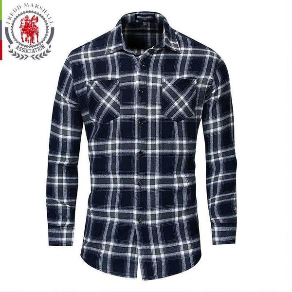 fredd marshall koszula men's shirt black white plaid long sleeve shirts 100% cotton shirt male casual dress men shirt fm173 210527, White;black
fredd marshall koszula men's shirt black white plaid long sleeve shirts 100% cotton shirt male casual dress men shirt fm173 210527, White;black