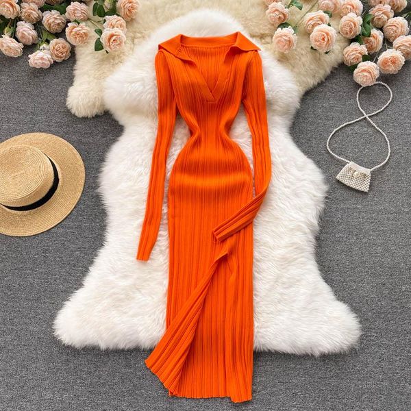 casual dresses autumn spring knitted sheath front split sweater dress women v-neck slim full sleeve sweaters female clothing, Black;gray
casual dresses autumn spring knitted sheath front split sweater dress women v-neck slim full sleeve sweaters female clothing, Black;gray