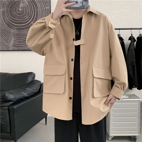 men's jackets long sleeve jacket solid male fashion korean woman streetwear casual jackets oversize 7frv, Black;brown
men's jackets long sleeve jacket solid male fashion korean woman streetwear casual jackets oversize 7frv, Black;brown