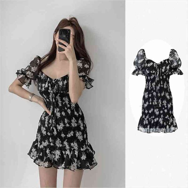black lace woman dress for women vintage flower short puff sleeve chiffon dresses korean casual mini vestidos mujer clothes, Black;gray
black lace woman dress for women vintage flower short puff sleeve chiffon dresses korean casual mini vestidos mujer clothes, Black;gray