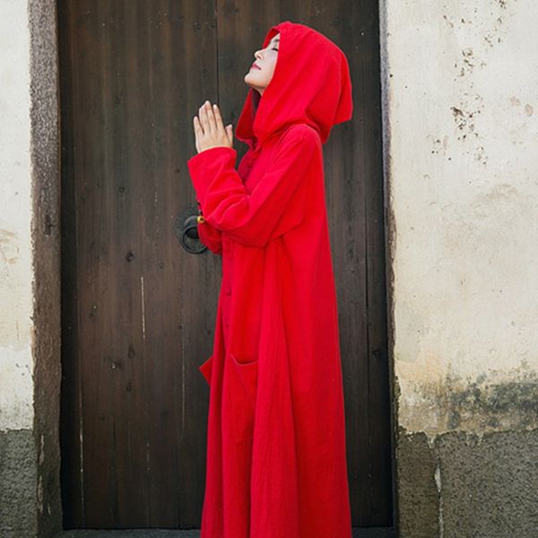 chinese traditional style summer hanfu linen loose cardigan robes women oriental cloak casual hooded ethnic tunic robe 11501, Red
chinese traditional style summer hanfu linen loose cardigan robes women oriental cloak casual hooded ethnic tunic robe 11501, Red