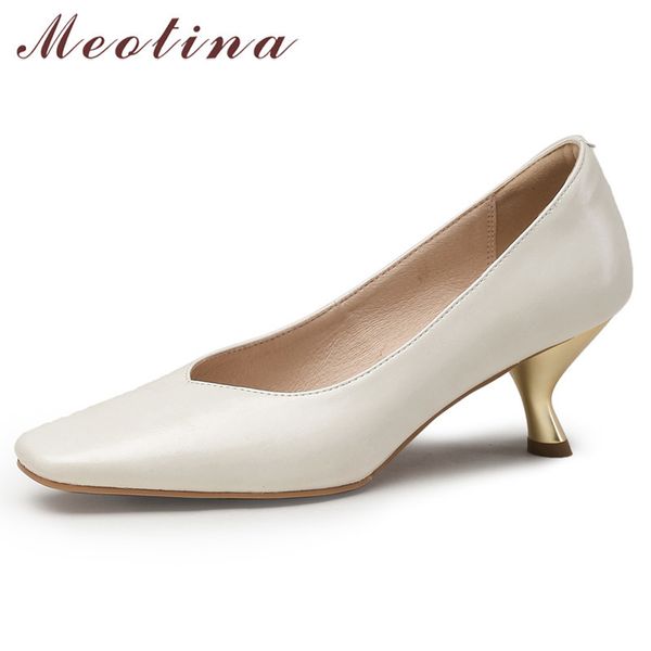 meotina mid heel pumps women genuine leather stiletto heels shoes square toe shallow footwear ladies office shoes apricot 33-40 210520, Black
meotina mid heel pumps women genuine leather stiletto heels shoes square toe shallow footwear ladies office shoes apricot 33-40 210520, Black