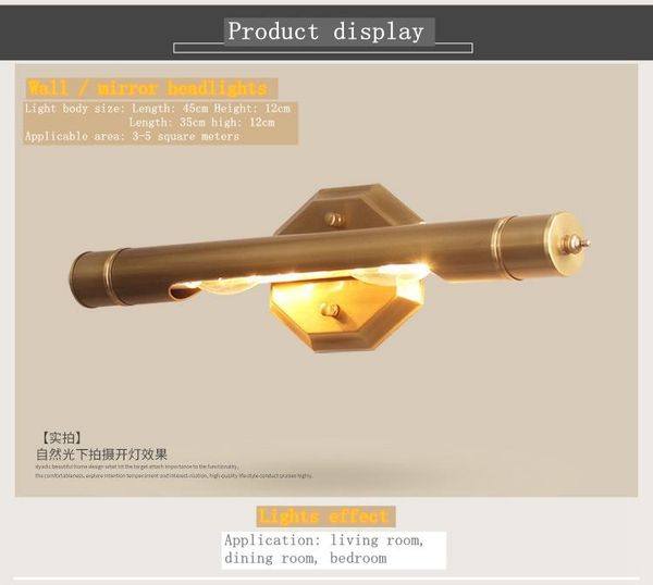 merican full copper mirror lamp continental nordic postmodern bathroom cloakroom dresser led lamps wall
merican full copper mirror lamp continental nordic postmodern bathroom cloakroom dresser led lamps wall